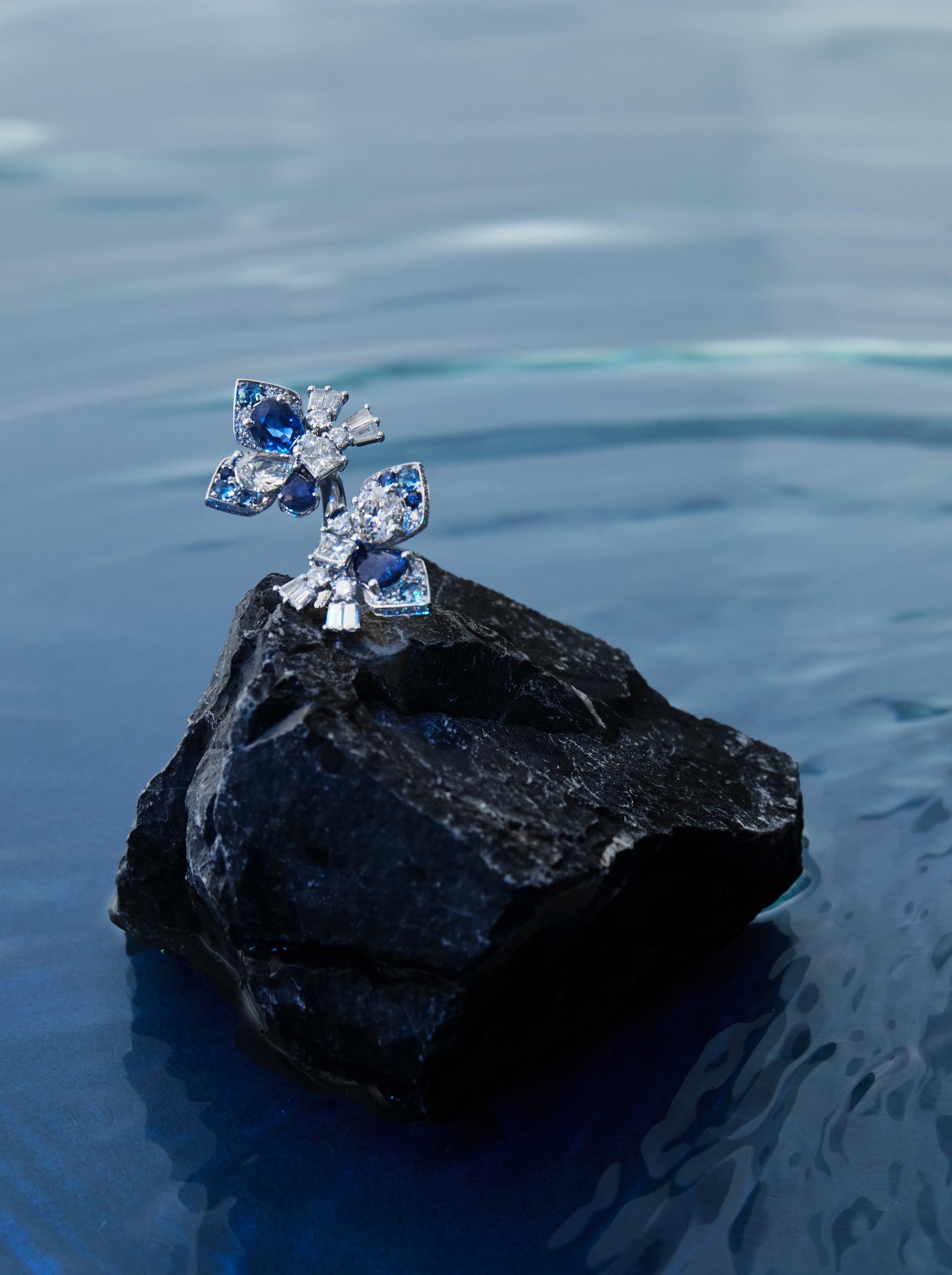 盛開｜藍寶石開合戒