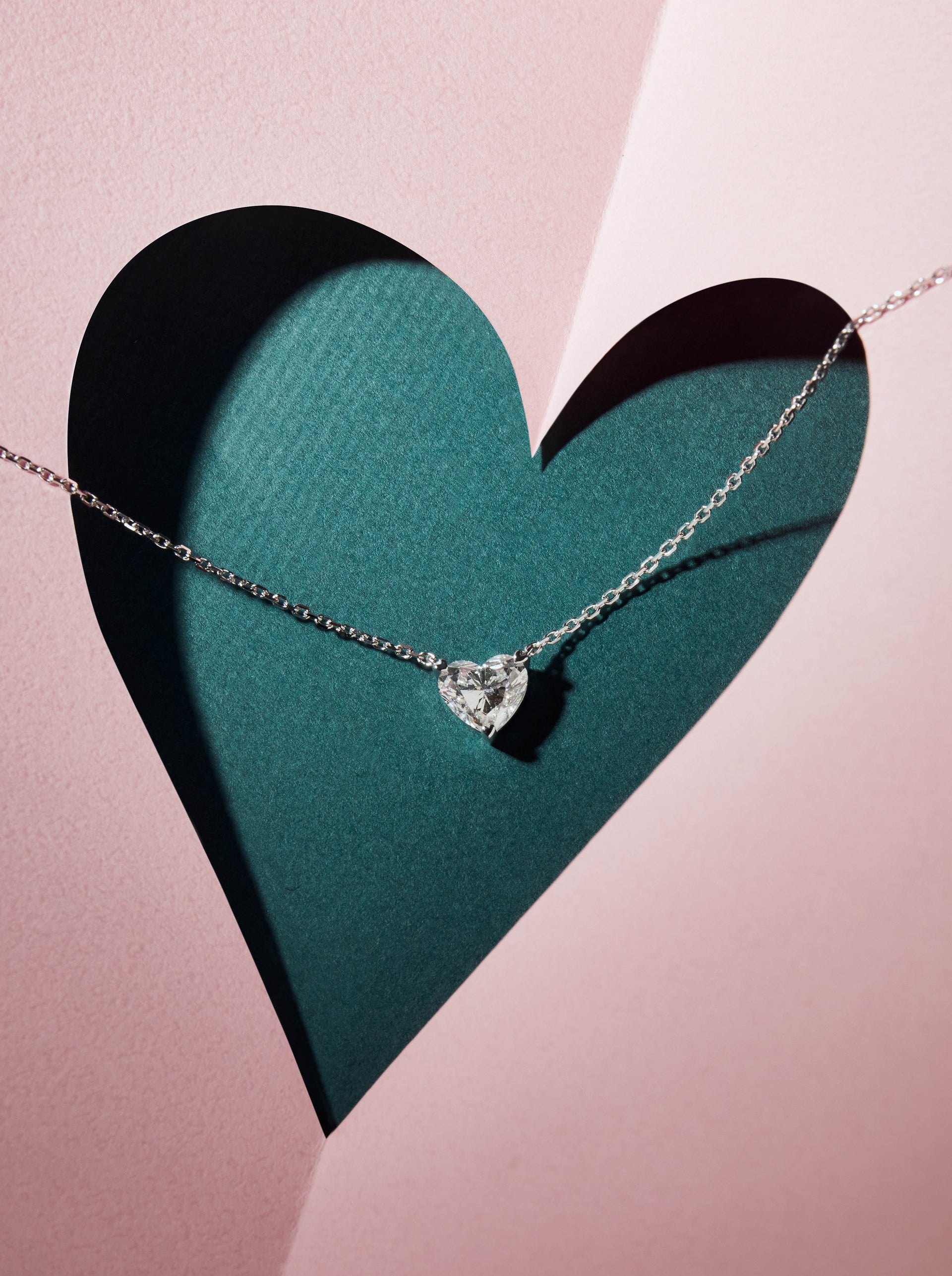 2克拉心形鑽石項鍊