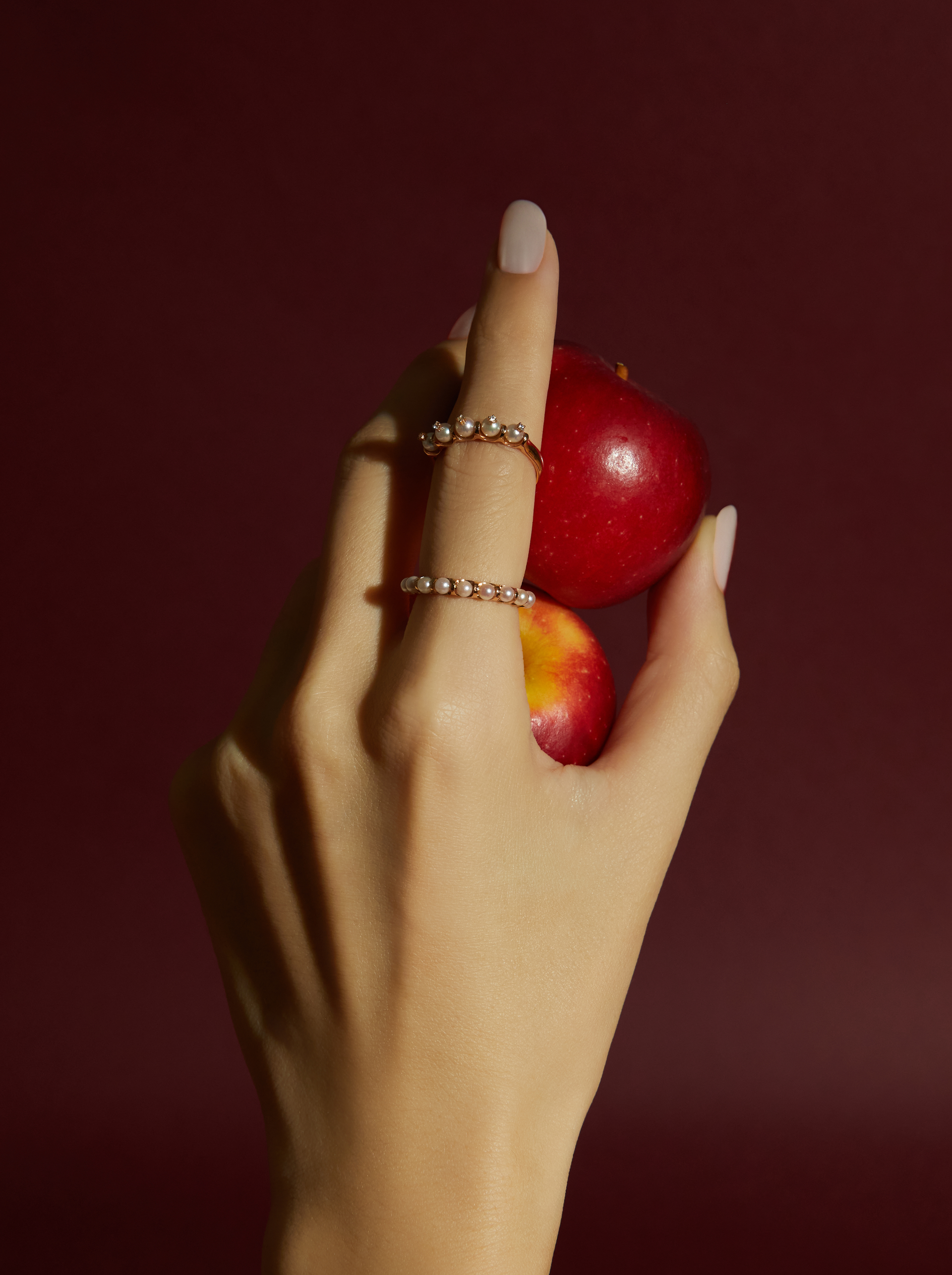 AKOYA 鑲鑽珍珠戒指